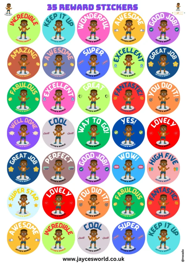 35 reward stickers image