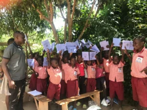 Jayce Joyce supporting children in Uganda — school kits and book donation initiative