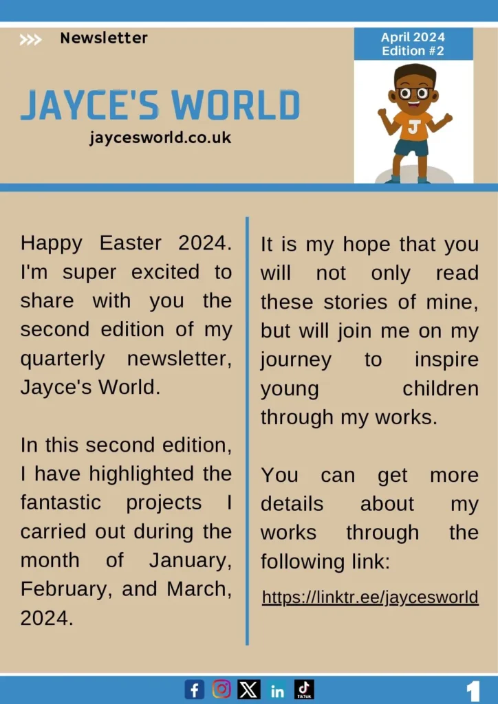 Jayce's World Newsletter — April 2024