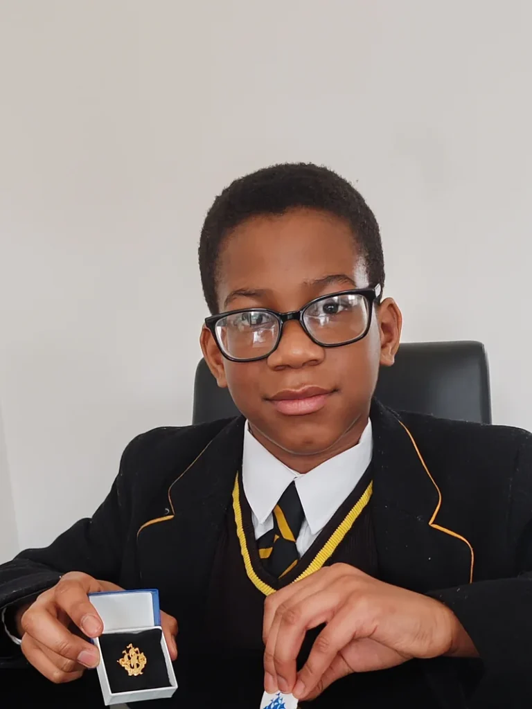 Jayce Joyce BCyA with his BBC Blue Peter Badge — October 2025